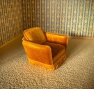 Lundby dukkehus møbel tilbehør 1:18- Salong velur lenestol (9545) 1983 thumbnail