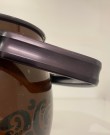 Ubrukt brun emaljert te/ kaffekjele i stål - Raija Uosikkkinen Finel Värsilä Finland 1970 tallet thumbnail