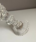 Salt/ pepper/ krydderbøsse i klart diamond cut Bohemian krystall glass thumbnail