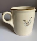 Porselens krus kaffekopp med maritimt seilskutemotiv - Stavangerflint Norway 1950 tallet thumbnail