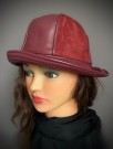 Vintage Bowler hatt i mykt skinn thumbnail