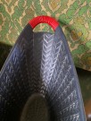 Blue Fire/ Blå Eld svart matt oval keramikk skål/ fat med hank - HERTHA BENGTSON Rörstrand Sverige Sweden 1950 tallet thumbnail