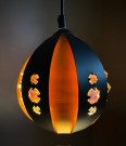 Rund kobber pendant lampependel taklampe - Werner Schou Cornell Elektro Denmark 1970 tallet  thumbnail