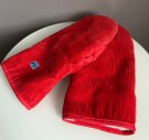 Helly Hansen votter/ vanter - rød cordfløyel thumbnail