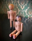 Antikke håndlaget tredukker peg-dolls Pomona Toys London England 1920/30 thumbnail