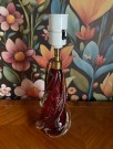 Bordlampe med skjerm håndlaget rosa klart kunstglass Murano Italia 1960/70-tallet thumbnail