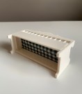 Lundby dukkehus møbler tilbehør 1:18 - hvit benk/ kjøkken sofa (60.3004) 1990 tallet thumbnail