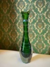 Vase i grønt kunstglass K 747 - Eystein Sandnes Magnor Glassverk K-glass Norge 1950 tallet thumbnail