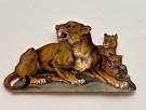 Antikk glansbilde løve dyremotiv 1900-tallet thumbnail