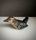 Glasert steingods/ keramikkfigur fugl Fossekall - Kåre Berven Fjeldsaa Stavanger Flint/ Figgjo Norge 1950/ 60 tallet thumbnail