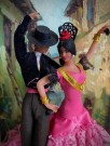 Kitsch dekor - MARIN CHICLANA Flamenco dukke og signert maleri 1970 tallet thumbnail