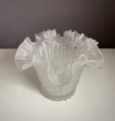 Skål/ vase i frostet kunstglass -Italy thumbnail