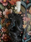 Orientalsk kitsch bordlampe figurlampe drage med skjerm 1970/80-tallet thumbnail