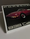 Rød PORSCHE 939 Cabriolet innrammet bilde/ poster - 1980 tallet thumbnail