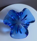Royal blå skål i kunstglass - Murano Italia thumbnail
