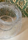 Etikettmerket skål/ bolle/ krukke i klart transparent kunstglass - Benny Motzfeldt Randsfjordglass Norway 1970-tallet thumbnail
