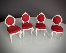 Lerro/ Lundby dukkehus møbler tilbehør 1:18 - Rokokko spisestuemøbler, 1960 tallet thumbnail