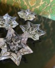 4 stk stjerneformedet lysestaker i klart glass 1960/70 tallet thumbnail