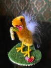 Påskedekor kitsch piperens påskekylling/ høne/ hane 1960/ 70 tallet thumbnail