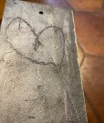 W.C. piker vegghengt skole/ toalett/ dørskilt i stål/ metall med grønn og sort patinert front thumbnail