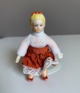 Dukkehus tilbehør 1:16 - bisque porselens dukke/ jente thumbnail