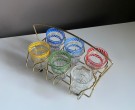 Shots/ likør/ aperitiff glass i string stativ - 1960 tallet thumbnail