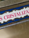Reklame antikk metall/ blikkboks med lokk Registrada fruktkonfekt - Francisco Moreno S.A. Calahorra Spania 1920-tallet thumbnail