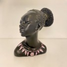 Signert Gino Manca kvinnebyste gipsfigur/ skulptur - Sverige 1960 tallet thumbnail