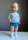 Antikk dukke gutt i celluloid plast 47 1/2 - PetitCollin Frankrike Téte d'Aigle 1920/30 tallet thumbnail