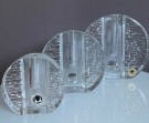 3 sirkulær vaser i kunstglass -  Walther glas Tyskland, 1970 tallet thumbnail