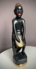 Kitsch figur i glasert porselen/steingods - 1950/60 tallet thumbnail