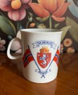 Kaffekopp krus hvit Norges riksvåpen Riksløven Norge Norway  thumbnail
