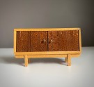 Lerro/ Lundby dukkehus møbler tilbehør 1:18 - teak skjenk 1960 tallet thumbnail