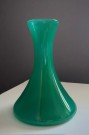 Jadegrønn vase i kunstglass - Hadeland glassverk Norge 1970 tallet thumbnail