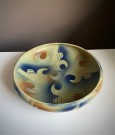 Antikk Art deco funkis signert fat/ skål sprøytemalt keramikk  - Theodor Friestad Egersund Norge 1930 tallet thumbnail