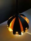 Rund kobber pendant lampependel taklampe - Werner Schou Cornell Elektro Denmark 1970 tallet  thumbnail