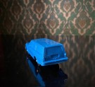 TOMTE bil blå Volvo 145 modellbil vinylplast No. 750/ 27 - Lærdal Stavanger Norway 1970 tallet thumbnail