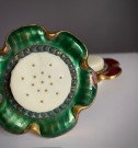 Emaljert antikk salt og pepper bøsser/ kryddersett - Einar Modahl Norge 1920 -1950 thumbnail