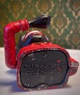 JOLLY NIGGER BANK sparebøsse i malt metall støypegods - John Harper & Co England thumbnail