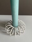 Spiral hvit enkel lysestake i metall thumbnail