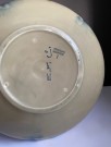 Antikk Art deco funkis signert fat/ skål sprøytemalt keramikk  - Theodor Friestad Egersund Norge 1930 tallet thumbnail