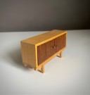 Lerro/ Lundby dukkehus møbler tilbehør 1:18 - teak skjenk 1960 tallet thumbnail