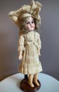 Antikk sovedukke bisquit porselen H34 cm - Tyskland 1900 tallet thumbnail