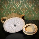 Relief kaffekanne matt glasert steingods Jens Quistgaard Kronjyden/ B&G Bing & Gröndahl Denmark 1960-tallet thumbnail