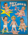 Skybabies babydolls 1551 ubrukte papirdukker Merrill Company USA 1950-tallet thumbnail