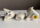Salt og pepperbøsse/ kryddersett i porselen - The Lomonosov Imperial Porcelain Factory  USSR Sovjetunionen  thumbnail