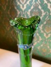 Vase i grønt kunstglass K 747 - Eystein Sandnes Magnor Glassverk K-glass Norge 1950 tallet thumbnail