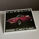 Rød PORSCHE 939 Cabriolet innrammet bilde/ poster - 1980 tallet thumbnail