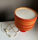 Oransje bordlampe i opalin glass med skjerm - Fagerhults Belysning Sweden 1960/ 70 tallet thumbnail
