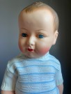 Antikk dukke gutt i celluloid plast 47 1/2 - PetitCollin Frankrike Téte d'Aigle 1920/30 tallet thumbnail